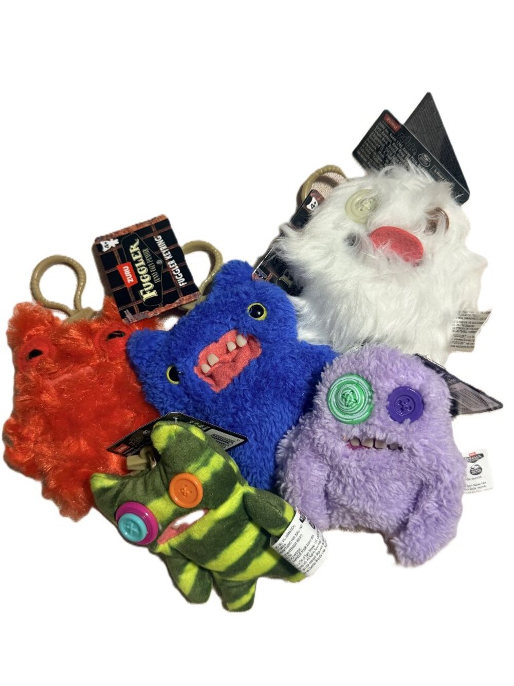 FUGGLER Zuru Keyring Plush Toys Bundle of 5 New